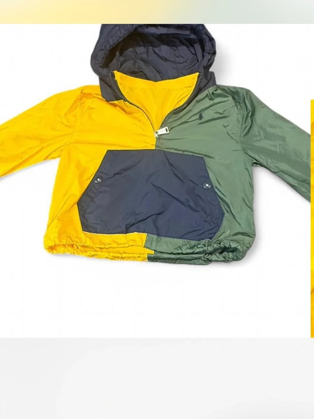 Polo by Ralph Lauren Yellow & Navy Hooded Jacket